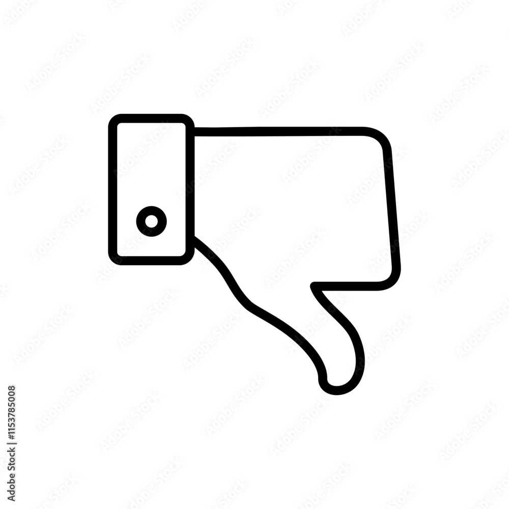 Dislike icon vector. dislike sign and symbol. Hand with thumb down Dislike icon vector. dislike sign and symbol. Hand with thumb down