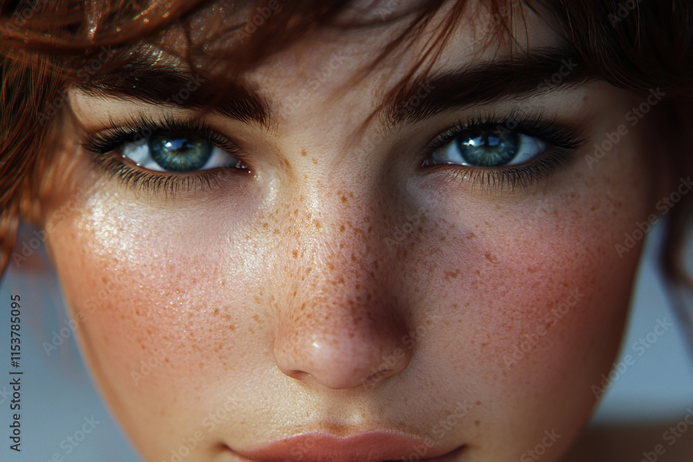 Fototapeta premium Close-up photo of beautiful woman