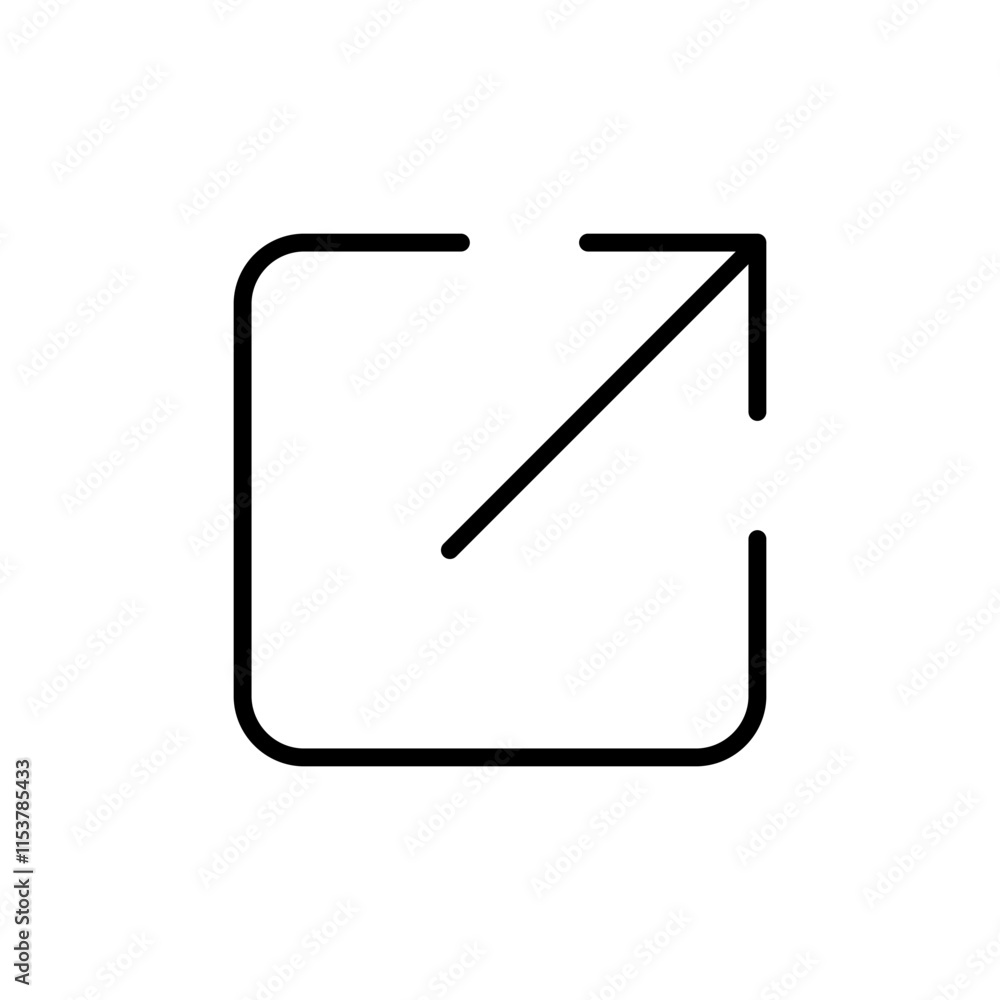 External link icon vector. link sign and symbol. hyperlink symbol External link icon vector. link sign and symbol. hyperlink symbol