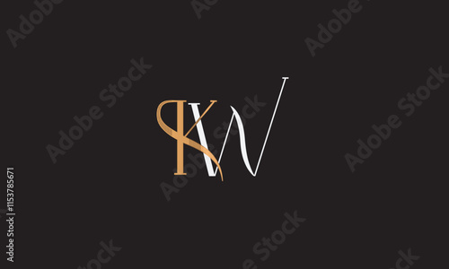 KW, WK, W, K Abstract Letters Logo Monogram	