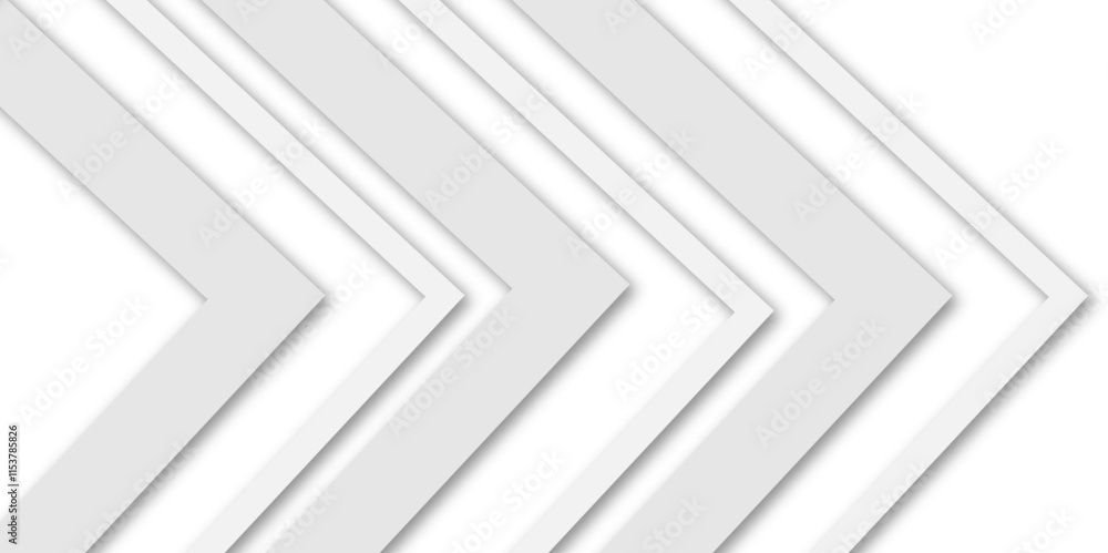 Obraz premium Abstract grey arrow striped line direction geometric design modern futuristic technology creative Trendy striped white background. Design element. Navigation. Modern pattern Vector illustration.