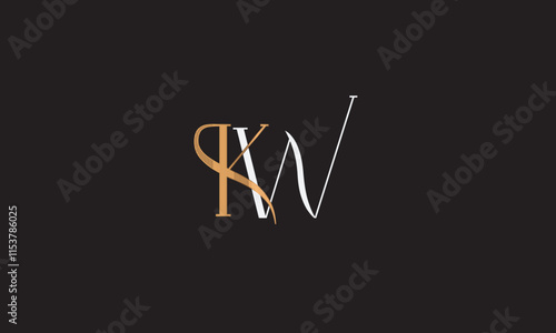 KW, WK, W, K Abstract Letters Logo Monogram	