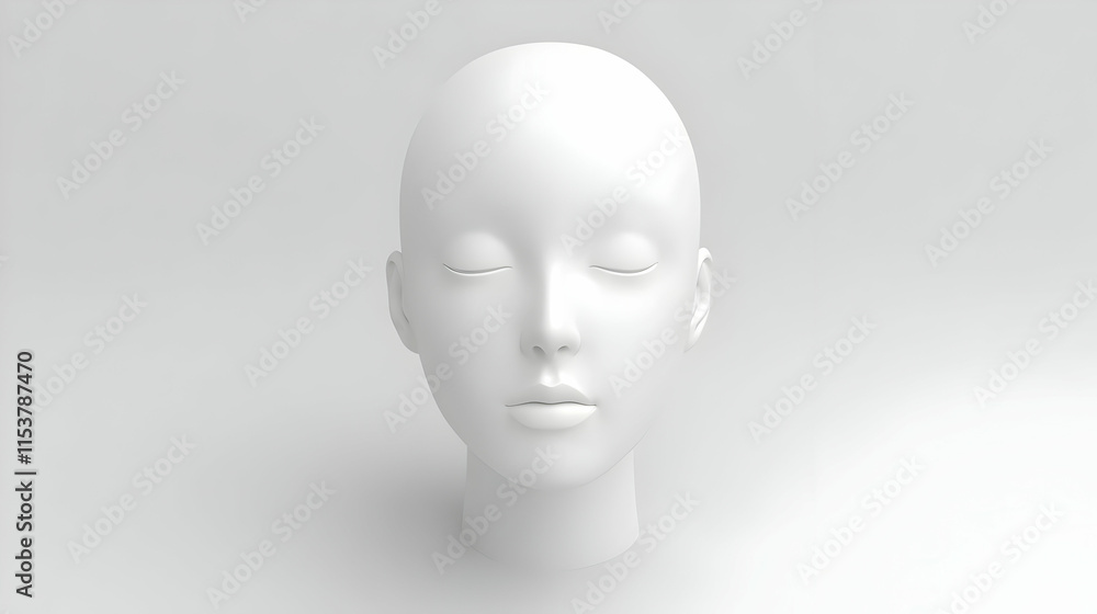 Serene 3D Head Render Serene 3D Head Render