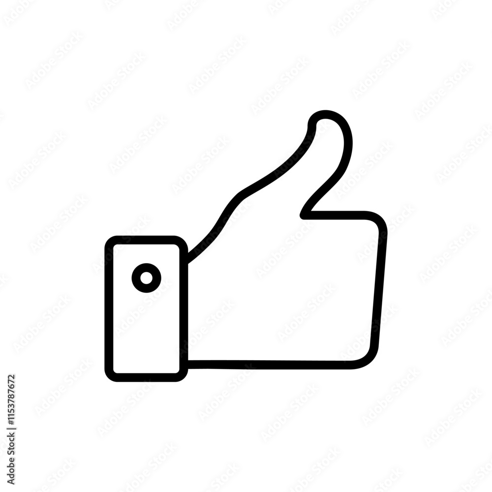Like icon vector. Thumbs up sign and symbol. Hand like Like icon vector. Thumbs up sign and symbol. Hand like