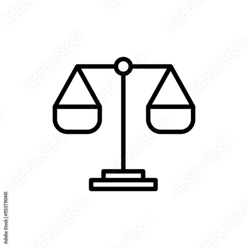 Scales icon vector. Law scale icon. Justice sign and symbol