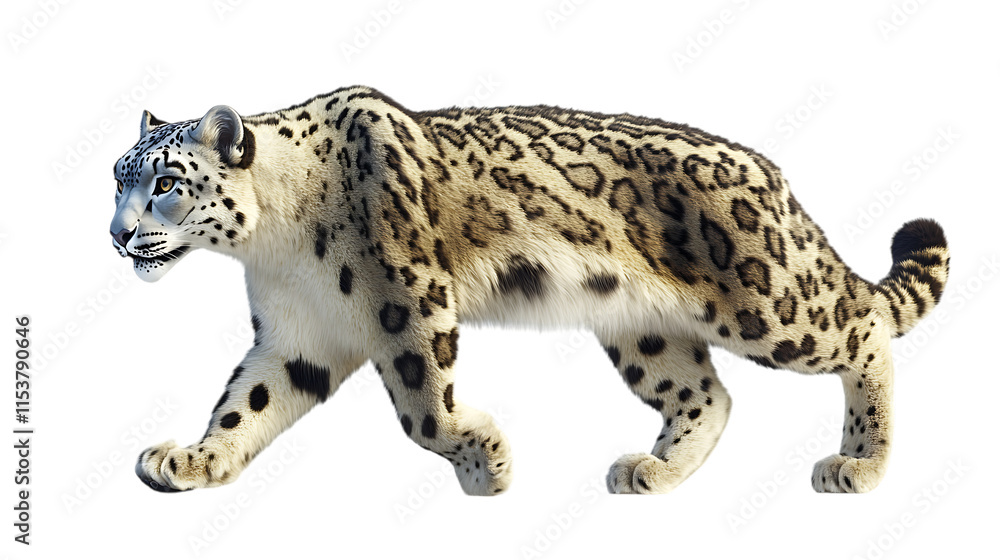 leopard in front of white background