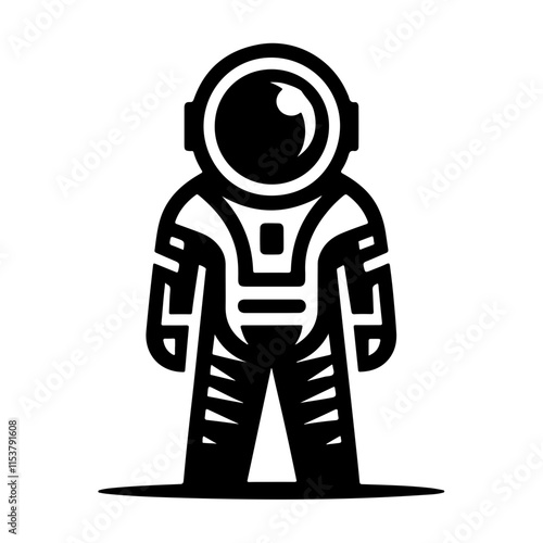 Minimalist Astronaut Icon Vector with a Sleek and Modern Design