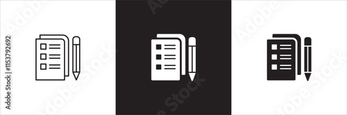 Task icon. Job icon. Icons compatible for checklist, work, document, file, assignment, appointment, to do, list, accounting, business and management.