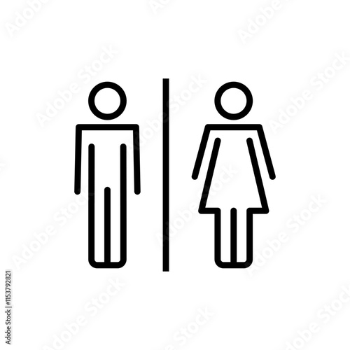 Toilet icon vector. Girls and boys restrooms sign and symbol. bathroom sign. wc, lavatory