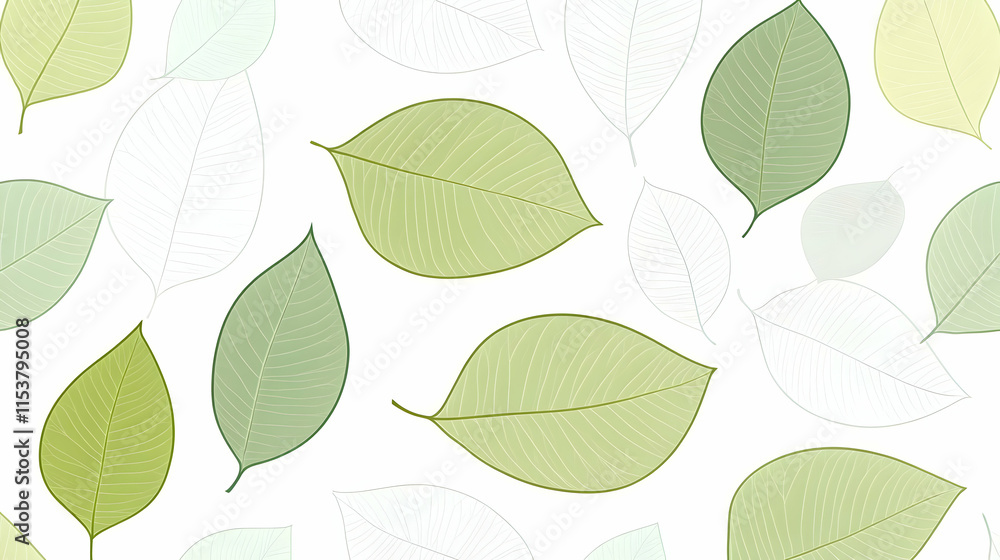 Abstract Green Leaf Pattern, Nature-Inspired Design for Backgrounds Abstract Green Leaf Pattern, Nature-Inspired Design for Backgrounds