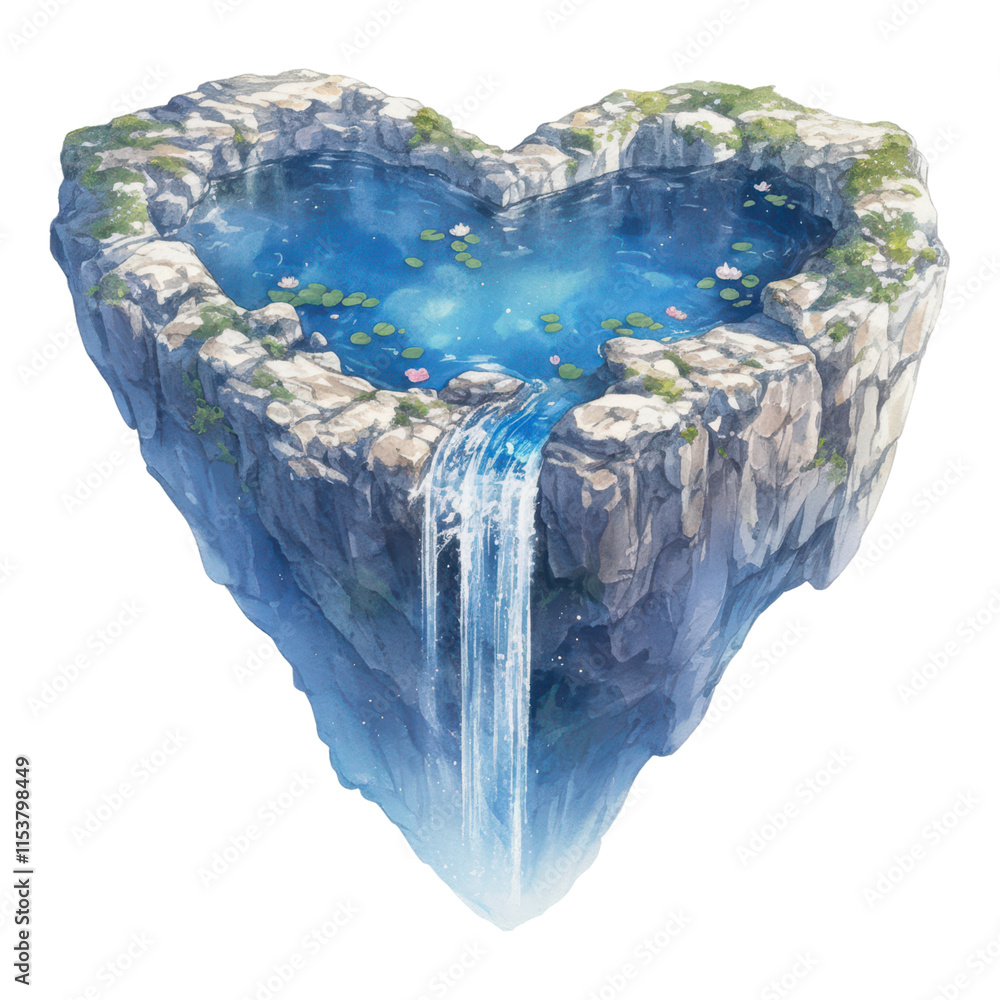 Obraz premium Heart waterfall