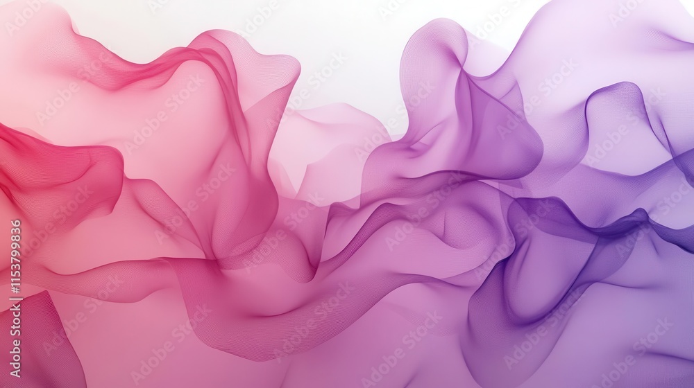 Obraz premium ethereal abstract background with dreamy pastel pink and purple gradient waves, flowing together in a soft blurred pattern, perfect for modern design projects
