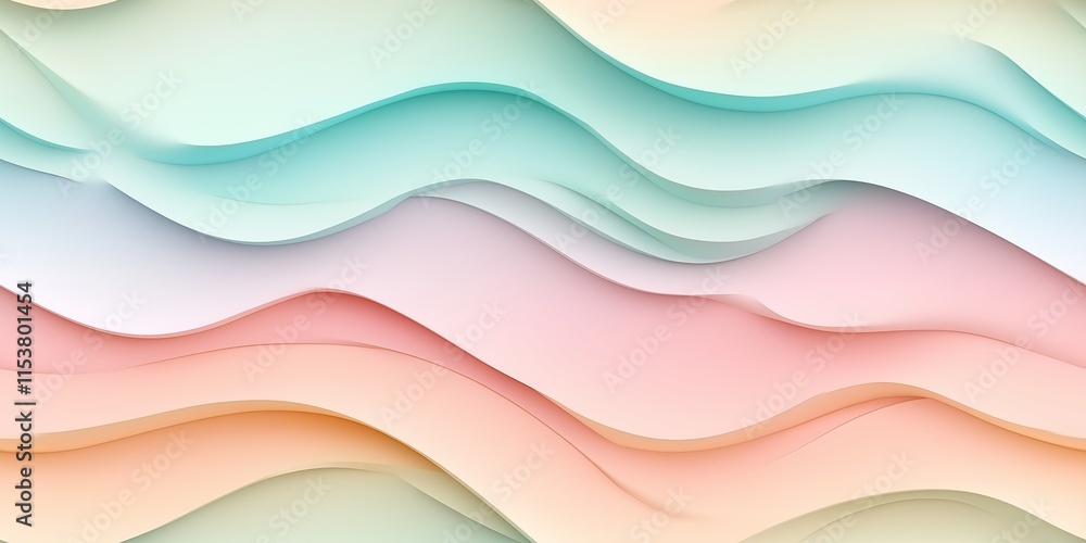 Layered pastel abstract flowing waves background. Layered pastel abstract flowing waves background.