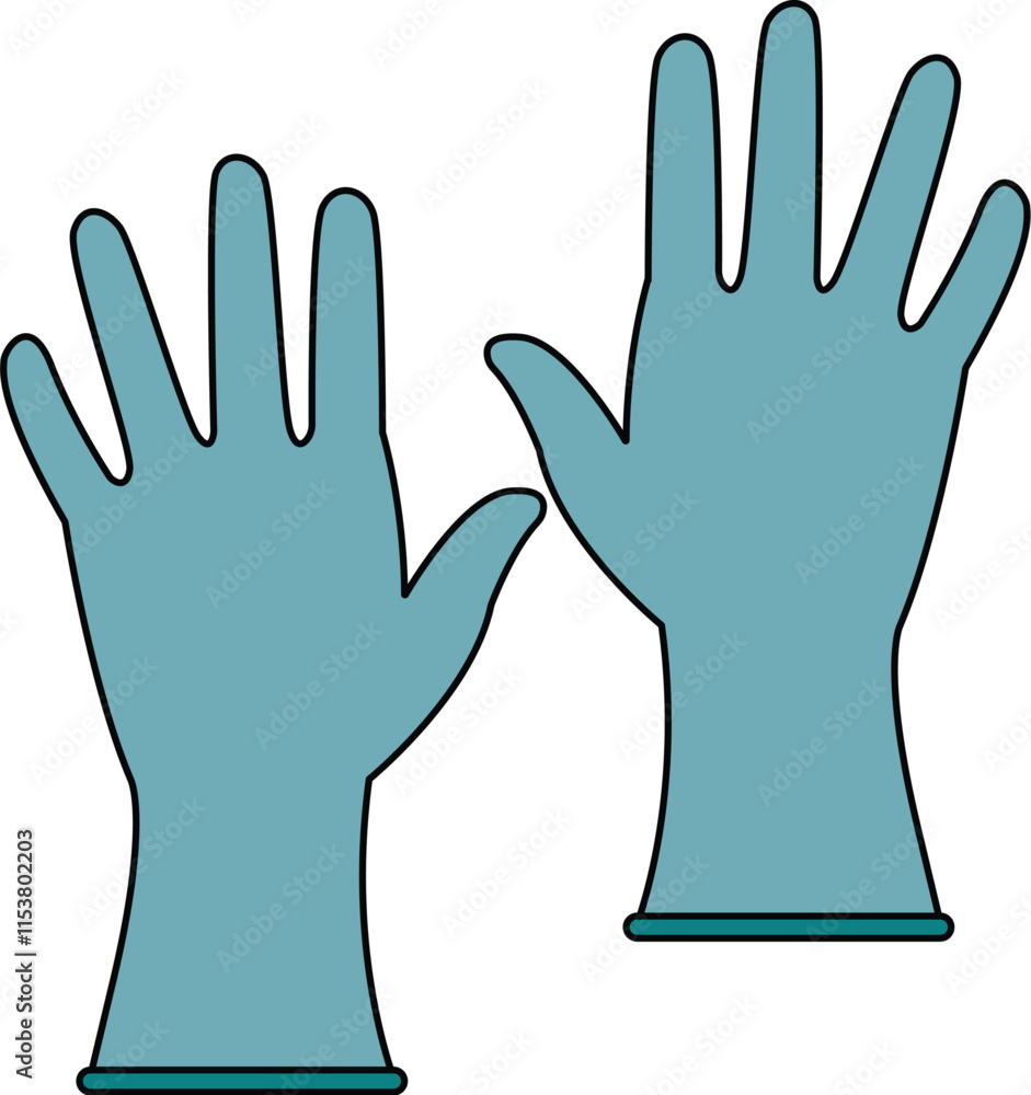 Obraz premium Latex Gloves for Maximum Hygiene and Safety Protection. Latex Gloves: The Ideal Solution for Medical and Industrial