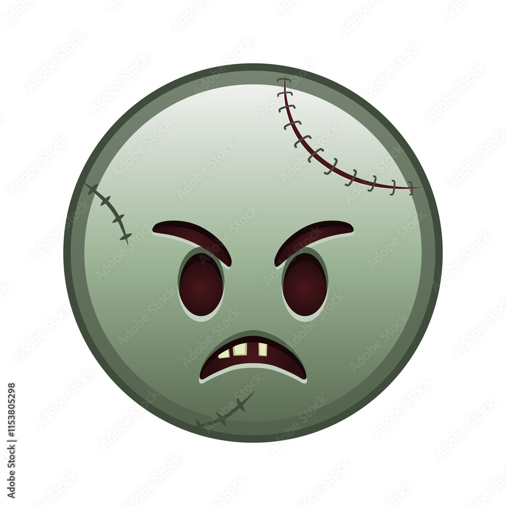 Angry face Large size of zombie halloween emoji Angry face Large size of zombie halloween emoji