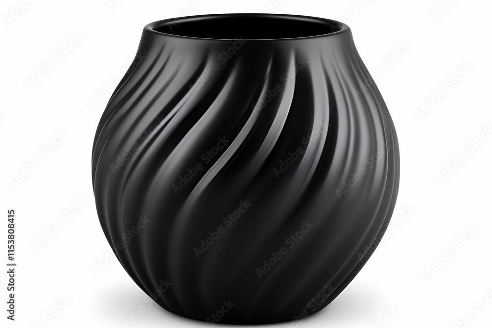 Elegant Black Vase with Swirling Design, A sophisticated home decor accent, perfectly complements modern or minimalist interiors. Adds a touch of elegance to any space. Elegant Black Vase with Swirling Design, A sophisticated home decor accent, perfectly complements modern or minimalist interiors. Adds a touch of elegance to any space.