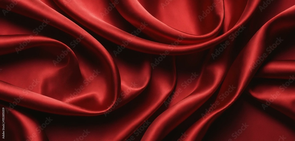 Obraz premium Luxurious deep red satin fabric texture
