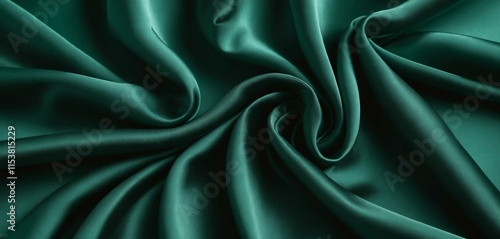 Wallpaper Mural Luxurious Emerald Green Satin Fabric Drape Torontodigital.ca