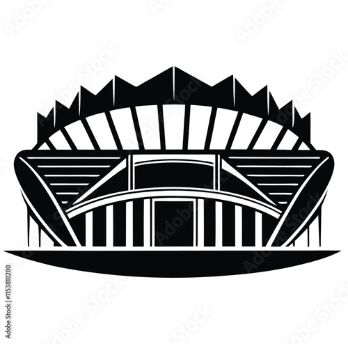 Black Silhouette Stadium Night Event Image