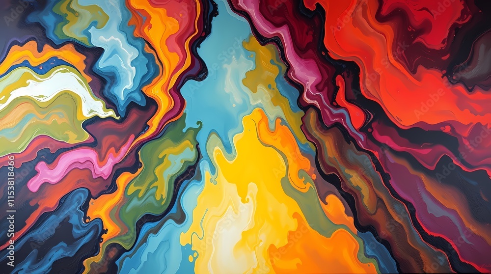 Abstract Oil Background with Flowing Textures and Vibrant Colors Abstract Oil Background with Flowing Textures and Vibrant Colors
