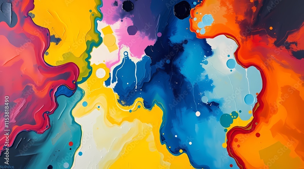 Abstract Oil Background with Flowing Textures and Vibrant Colors Abstract Oil Background with Flowing Textures and Vibrant Colors
