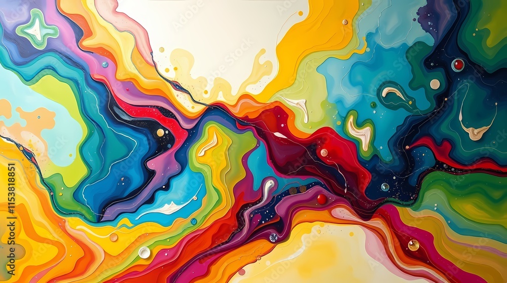 Fototapeta premium Abstract Oil Background with Flowing Textures and Vibrant Colors