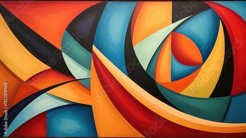 Vibrant Colorful Shapes Poster Design