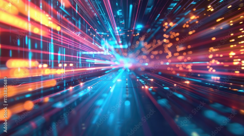 A vibrant abstract representation of data flow and digital connectivity. A vibrant abstract representation of data flow and digital connectivity.