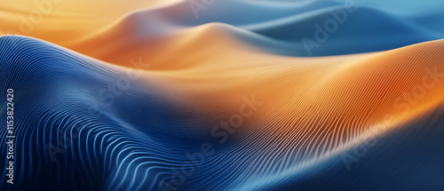 Rippling sand dunes transforming into digital wavelengths