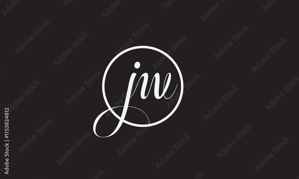JW, WJ, W, J Abstract Letters Logo Monogram JW, WJ, W, J Abstract Letters Logo Monogram