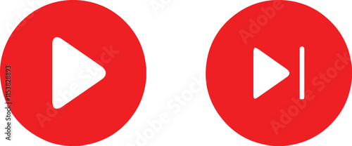 Free Download Set of play buttons icons. Video audio player. Vector icons isolated on background white. Play button. Icon for design. - GFXLoad