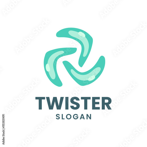 Wind twister logo design concept vector