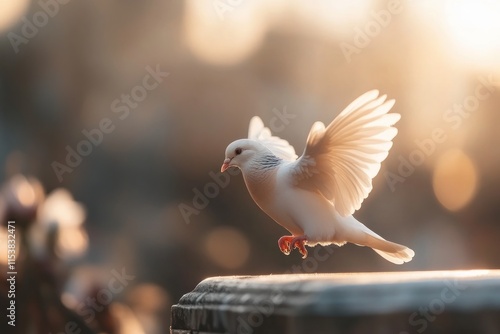 Witness a poignant farewell as a dove takes flight from an open casket, under a dramatic sky in a solemn funeral scene This image captures remembrance, and farewell in a breathtaking display of final