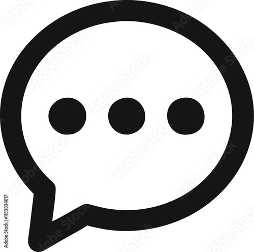Chat Bubble Icon with Three Dots