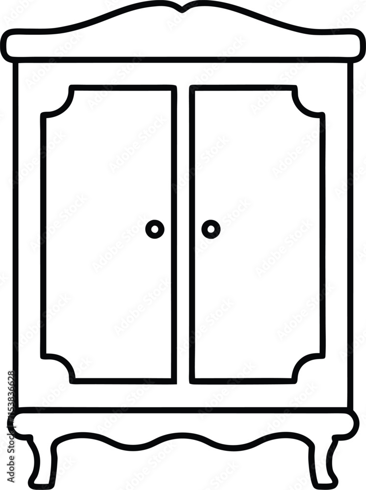 armoire icon vector line art armoire icon vector line art