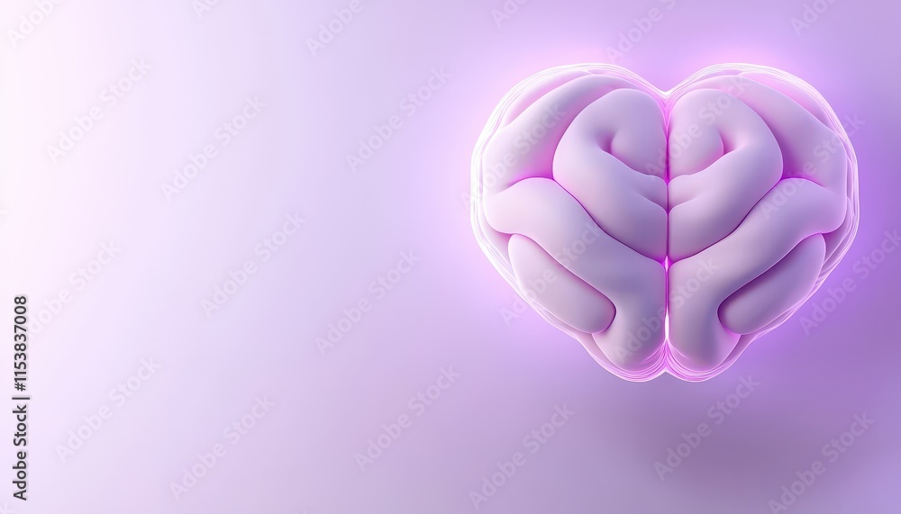 A stylized image of a brain shaped like a heart, featuring soft, flowing contours and a pinkish hue against a light background. A stylized image of a brain shaped like a heart, featuring soft, flowing contours and a pinkish hue against a light background.