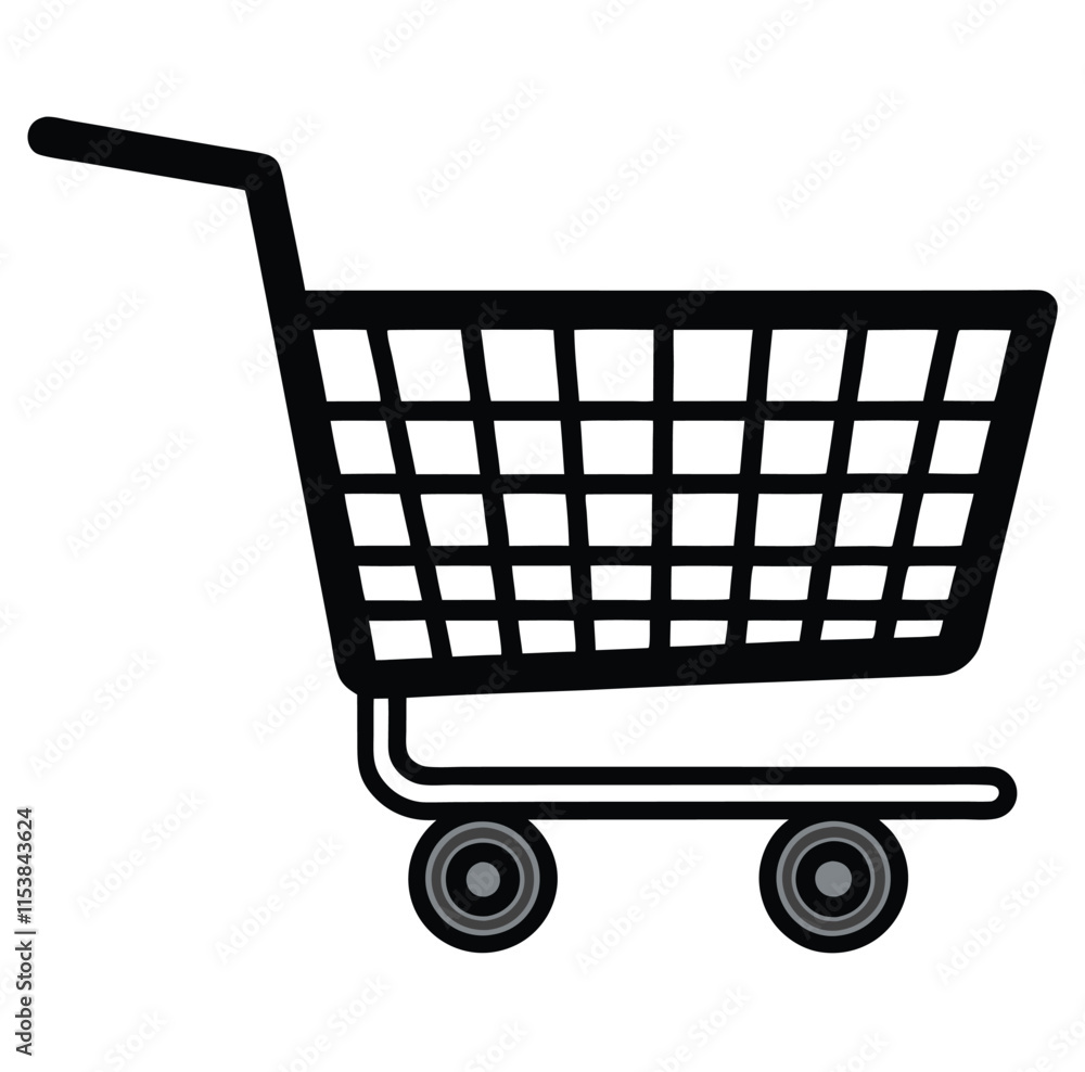 Simple Black and White Flat Illustration Simple Black and White Flat Illustration