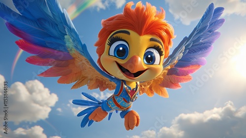 Zia from the Movie 'Spellbound' Soaring High Above the Clouds photo