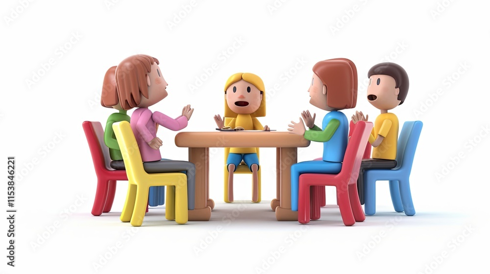 Casual characters interaction Casual characters interaction