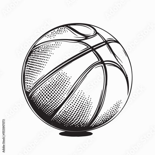 Basketball Vector. Basketball Vectors and Illustration isolated on white background. 