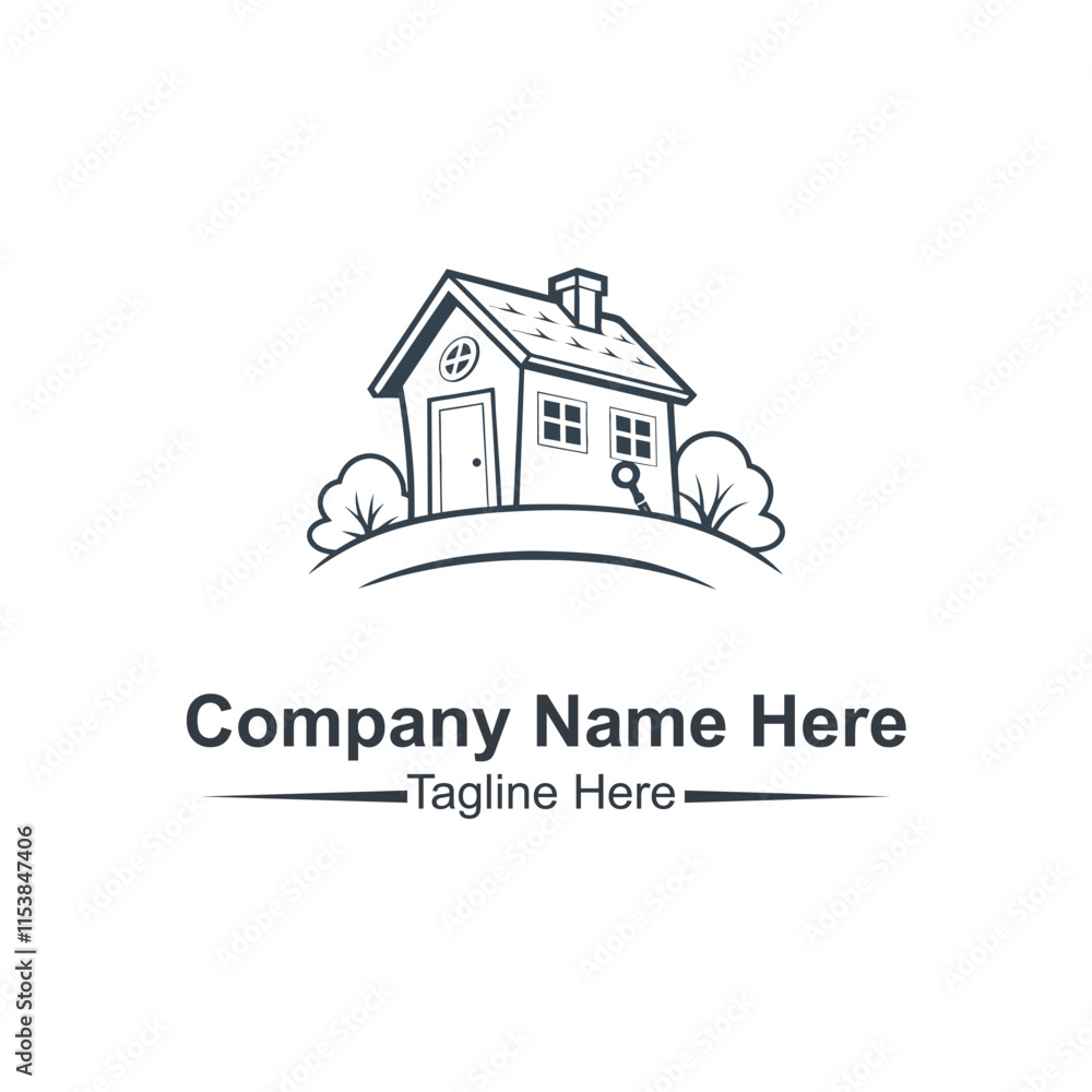 Fototapeta premium Minimalist Real Estate logo