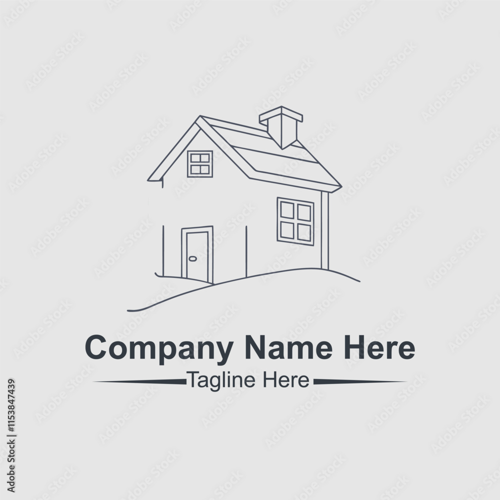 Fototapeta premium Minimalist Real Estate logo