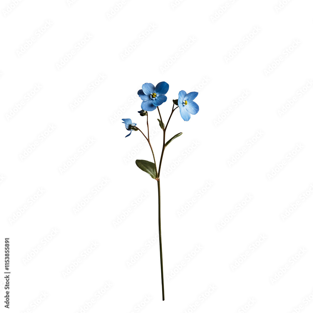 Forget-me-not isolated on white background full depth of field Forget-me-not isolated on white background full depth of field