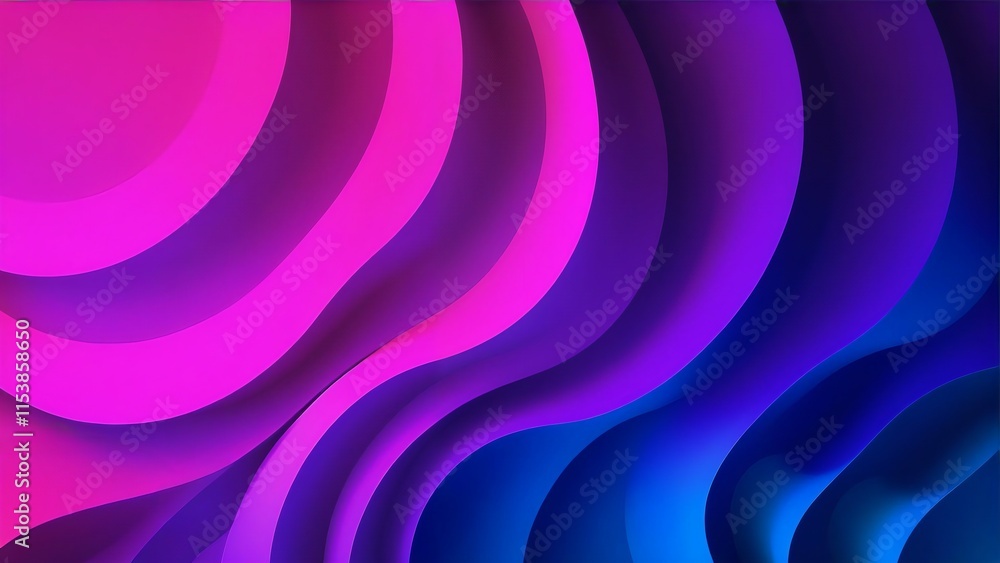 Obraz premium Blue And Violet Flowing Gradient Texture Featuring Wavy Layers