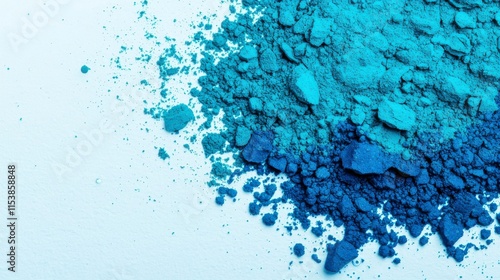 Vibrant Turquoise Pigment on White Background for Artistic and Creative Projects, Ideal for Design, Crafts, and Colorful Artwork Applications photo