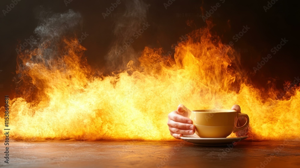 Dynamic fire backgrounds Heat waves shimmering in the air Dynamic fire backgrounds Heat waves shimmering in the air