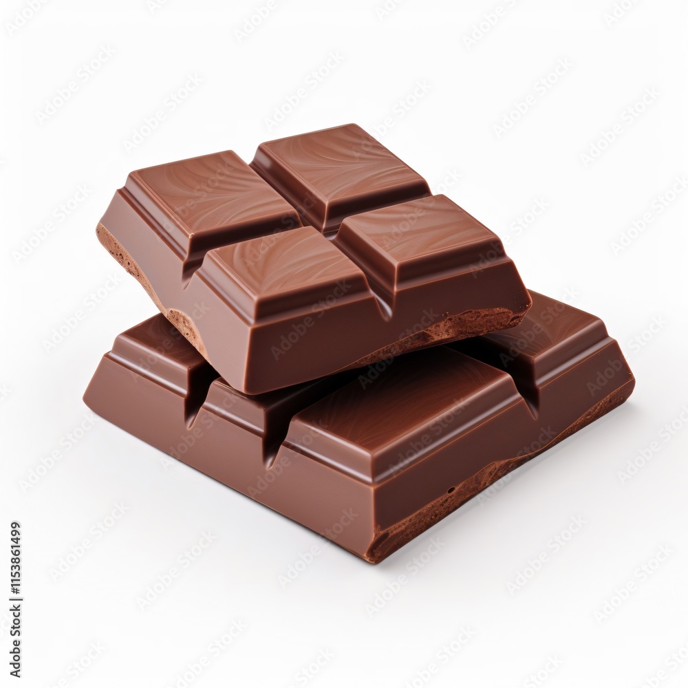 Fototapeta premium chocolate bar isolated on white