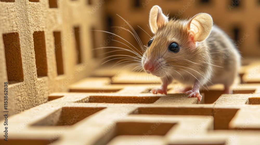 Fototapeta premium Training a Pet Rat A Unique Experience in a Cozy Space