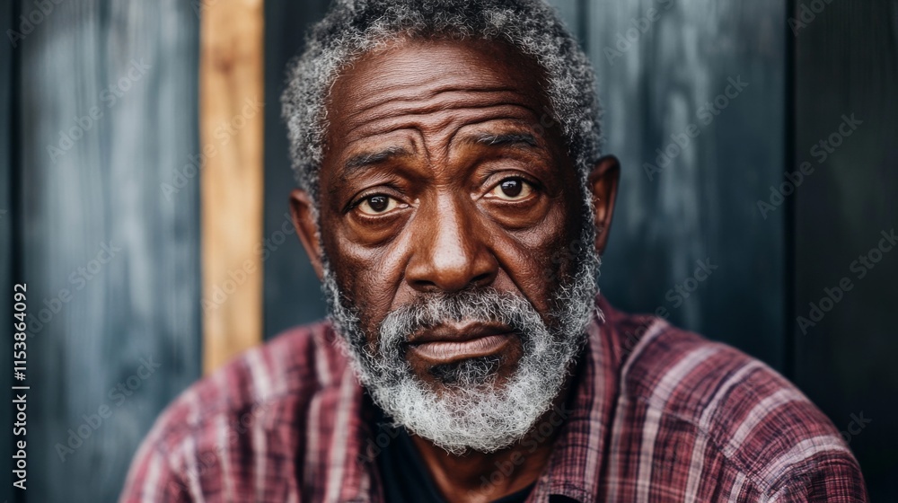 Vibrant Portrait of an Aging Man with Soft Light Vibrant Portrait of an Aging Man with Soft Light