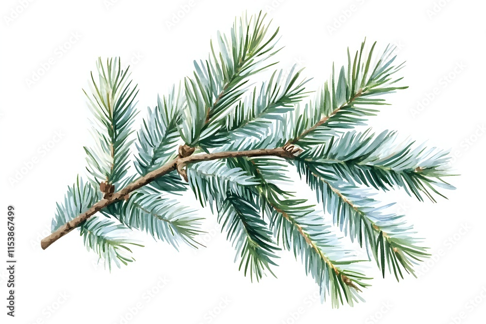 Watercolor Evergreen Branch, Conifer Needles, Nature Painting, Botanical Illustration, Green Foliage, Winter Holiday Decor, Christmas Tree Branch, Pine Branch, Spruce Branch, Watercolor Evergreen Branch, Conifer Needles, Nature Painting, Botanical Illustration, Green Foliage, Winter Holiday Decor, Christmas Tree Branch, Pine Branch, Spruce Branch,